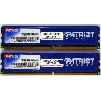 Память 1Gb (2x512Mb) DDR2 Patriot PSD251253381H pc4200 533MHz (Крым)